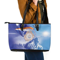 Marshall Islands Remembrance Day Leather Tote Bag We Will Always Remember
