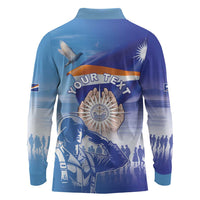 Personalised Marshall Islands Remembrance Day Long Sleeve Polo Shirt We Will Always Remember