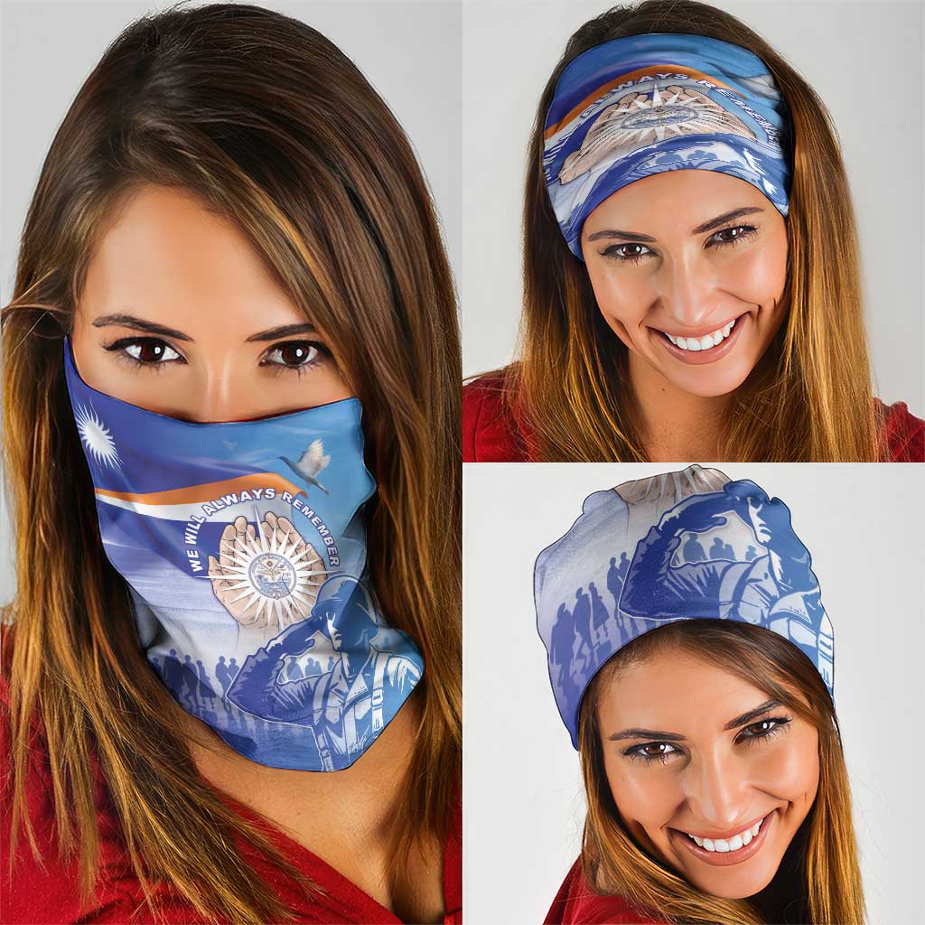 Marshall Islands Remembrance Day Neck Gaiter We Will Always Remember
