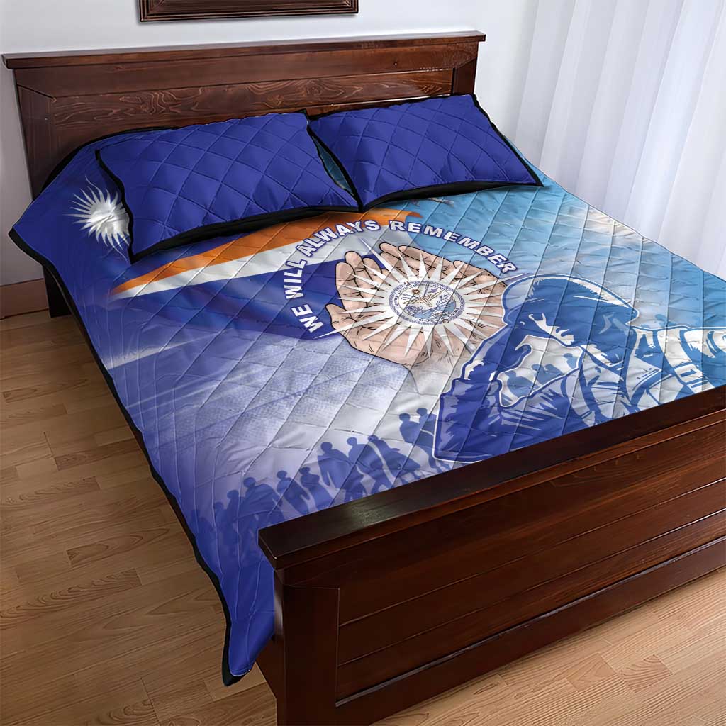 Marshall Islands Remembrance Day Quilt Bed Set We Will Always Remember