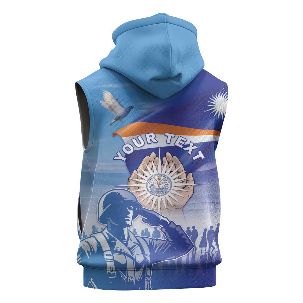 Personalised Marshall Islands Remembrance Day Sleeveless Hoodie We Will Always Remember