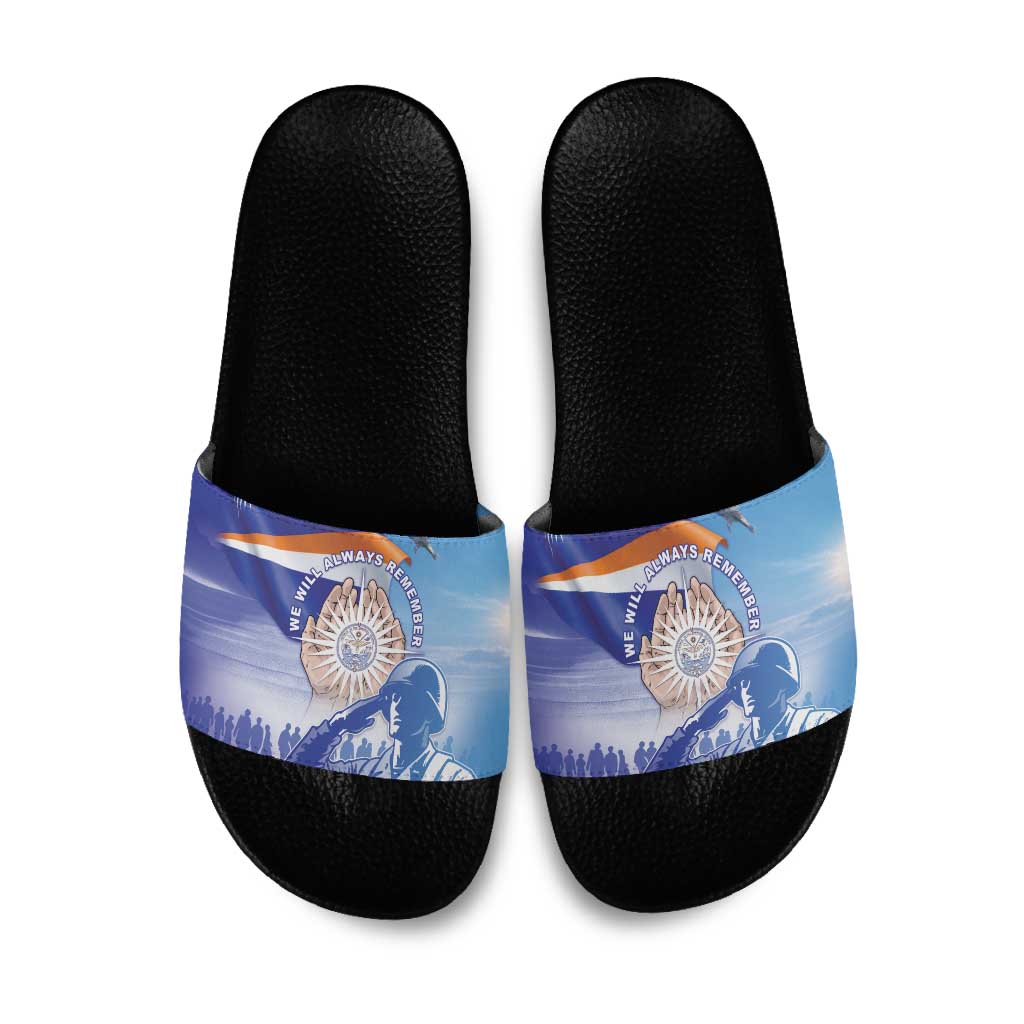 Marshall Islands Remembrance Day Slide Sandals We Will Always Remember