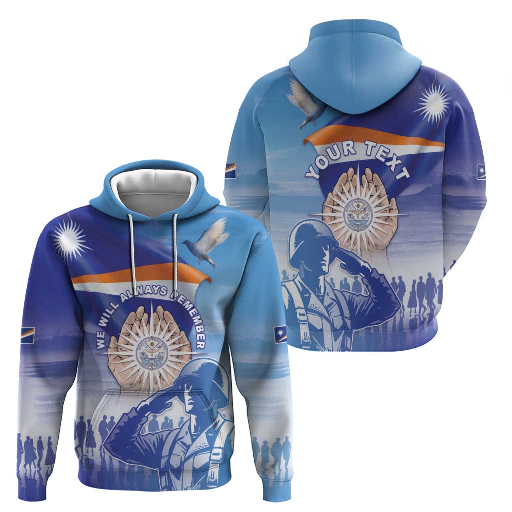 Personalised Marshall Islands Remembrance Day Zip Hoodie We Will Always Remember