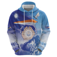 Personalised Marshall Islands Remembrance Day Zip Hoodie We Will Always Remember