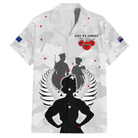 New Zealand ANZAC Day Family Matching Summer Maxi Dress and Hawaiian Shirt For The Nurse Lest We Forget LT05 Dad's Shirt - Short Sleeve White - Polynesian Pride