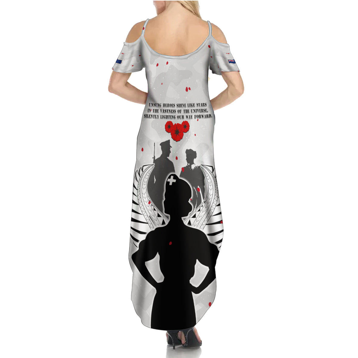 New Zealand ANZAC Day Family Matching Summer Maxi Dress and Hawaiian Shirt For The Nurse Lest We Forget LT05 - Polynesian Pride