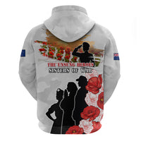 New Zealand ANZAC Day Hoodie The Unsung Heroes Sisters of War LT05 - Polynesian Pride
