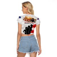 New Zealand ANZAC Day Raglan Cropped T Shirt The Unsung Heroes Sisters of War LT05 - Polynesian Pride