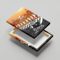 New Zealand ANZAC Rugby Canvas Wall Art Soldier Fern With Kiwi Bird