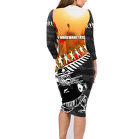 New Zealand ANZAC Rugby Family Matching Long Sleeve Bodycon Dress and Hawaiian Shirt Soldier Fern With Kiwi Bird LT05 - Polynesian Pride