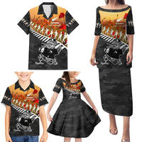New Zealand ANZAC Rugby Family Matching Puletasi and Hawaiian Shirt Soldier Fern With Kiwi Bird LT05 - Polynesian Pride