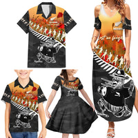 New Zealand ANZAC Rugby Family Matching Summer Maxi Dress and Hawaiian Shirt Soldier Fern With Kiwi Bird LT05 - Polynesian Pride
