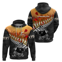New Zealand ANZAC Rugby Zip Hoodie Soldier Fern With Kiwi Bird LT05 - Polynesian Pride