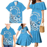 Personalised Penrhyn Gospel Day Family Matching Mermaid Dress and Hawaiian Shirt Cook Islands Tribal Pattern LT05 - Polynesian Pride