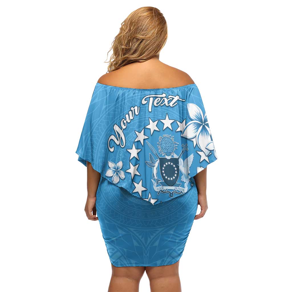 Personalised Penrhyn Gospel Day Family Matching Off Shoulder Short Dress and Hawaiian Shirt Cook Islands Tribal Pattern LT05 - Polynesian Pride