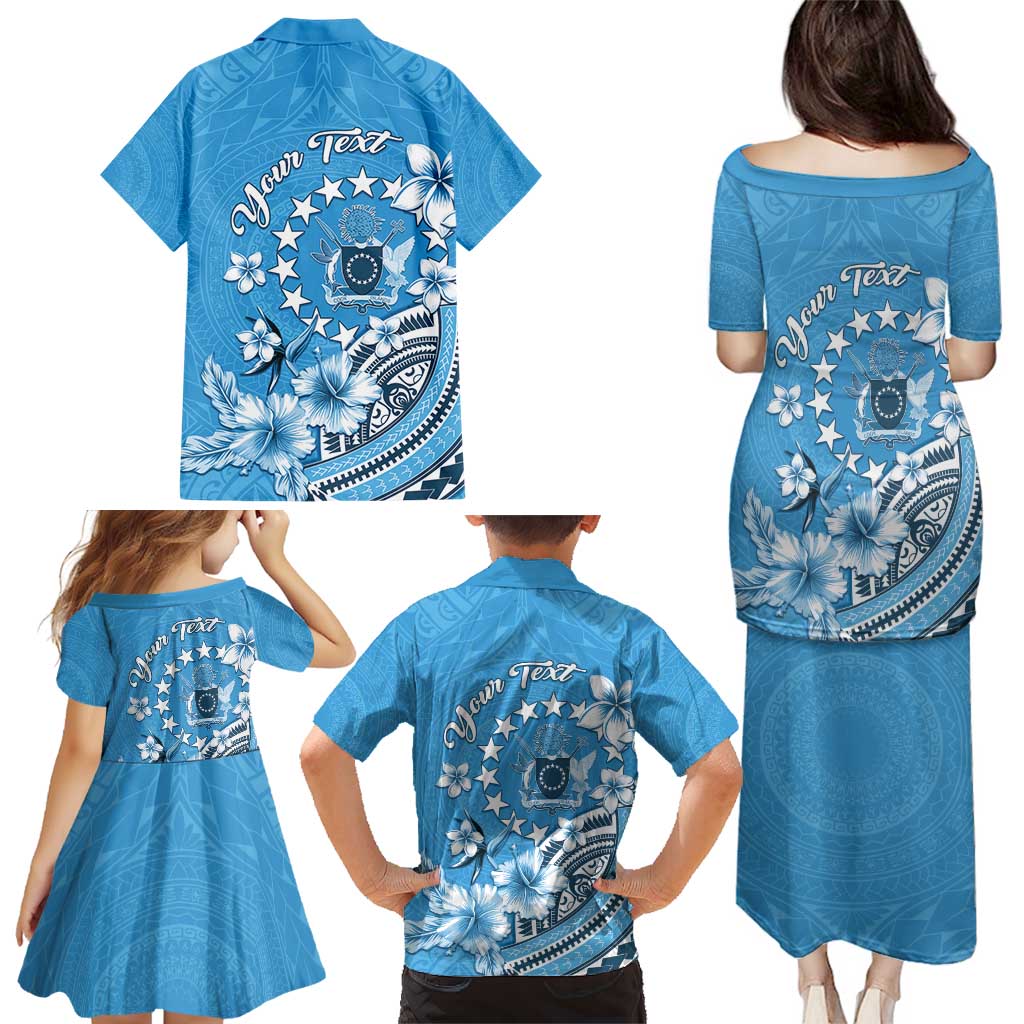 Personalised Penrhyn Gospel Day Family Matching Puletasi and Hawaiian Shirt Cook Islands Tribal Pattern