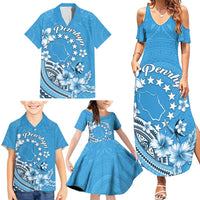 Personalised Penrhyn Gospel Day Family Matching Summer Maxi Dress and Hawaiian Shirt Cook Islands Tribal Pattern LT05 - Polynesian Pride