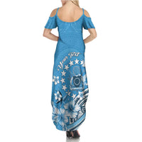 Personalised Penrhyn Gospel Day Family Matching Summer Maxi Dress and Hawaiian Shirt Cook Islands Tribal Pattern LT05 - Polynesian Pride