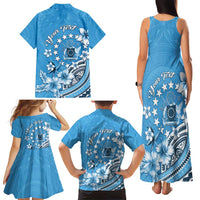 Personalised Penrhyn Gospel Day Family Matching Tank Maxi Dress and Hawaiian Shirt Cook Islands Tribal Pattern LT05 - Polynesian Pride