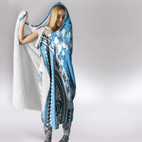Penrhyn Gospel Day Hooded Blanket Cook Islands Tribal Pattern