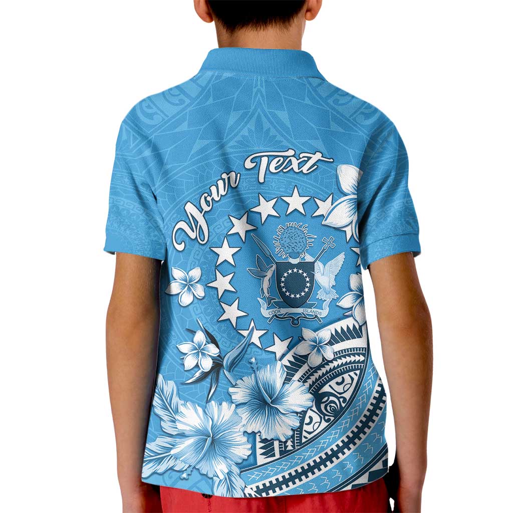 Personalised Penrhyn Gospel Day Kid Polo Shirt Cook Islands Tribal Pattern