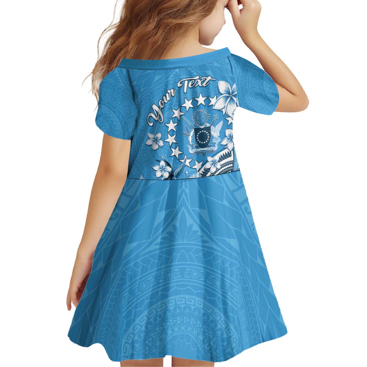 Personalised Penrhyn Gospel Day Kid Short Sleeve Dress Cook Islands Tribal Pattern