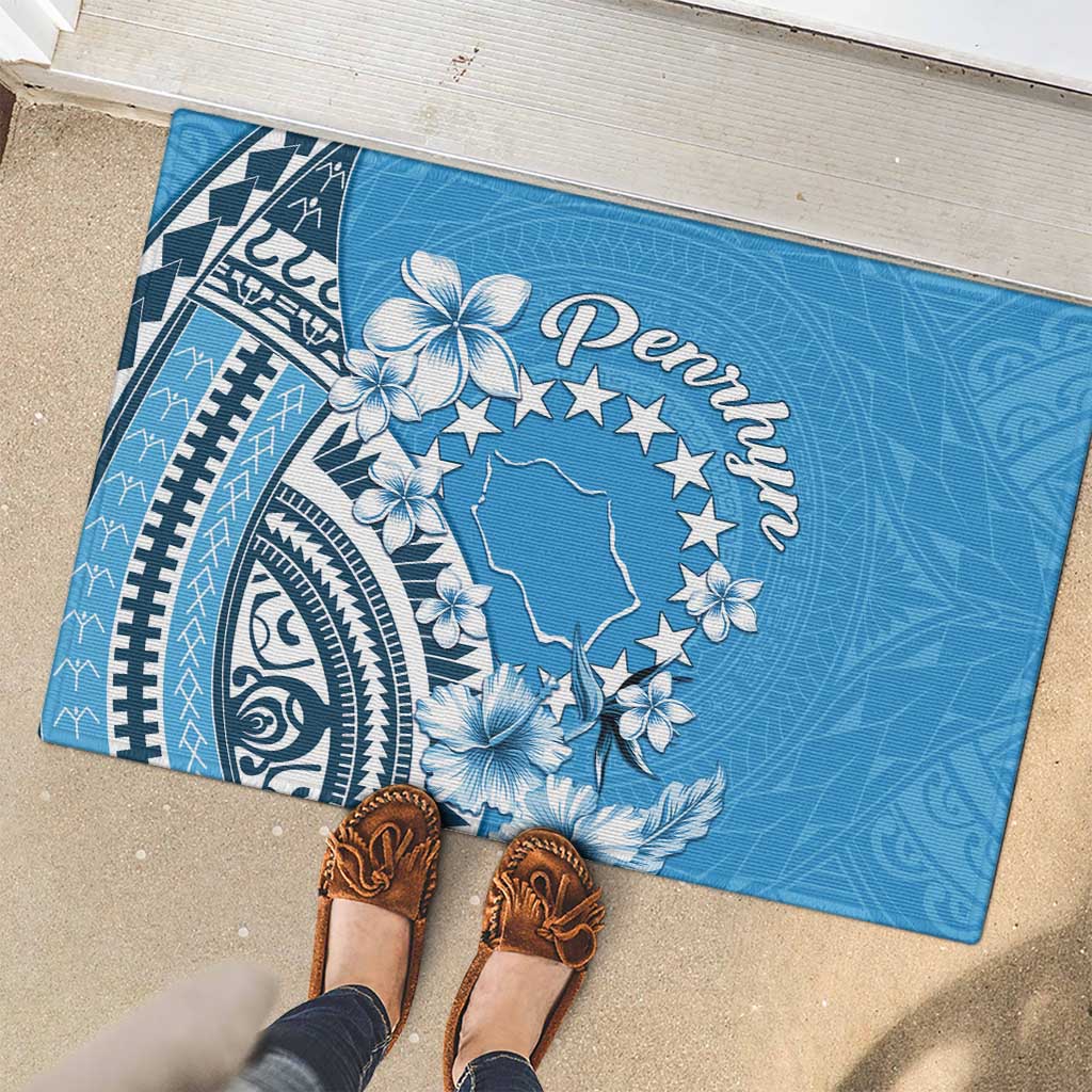 Penrhyn Gospel Day Rubber Doormat Cook Islands Tribal Pattern