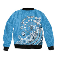 Personalised Penrhyn Gospel Day Sleeve Zip Bomber Jacket Cook Islands Tribal Pattern