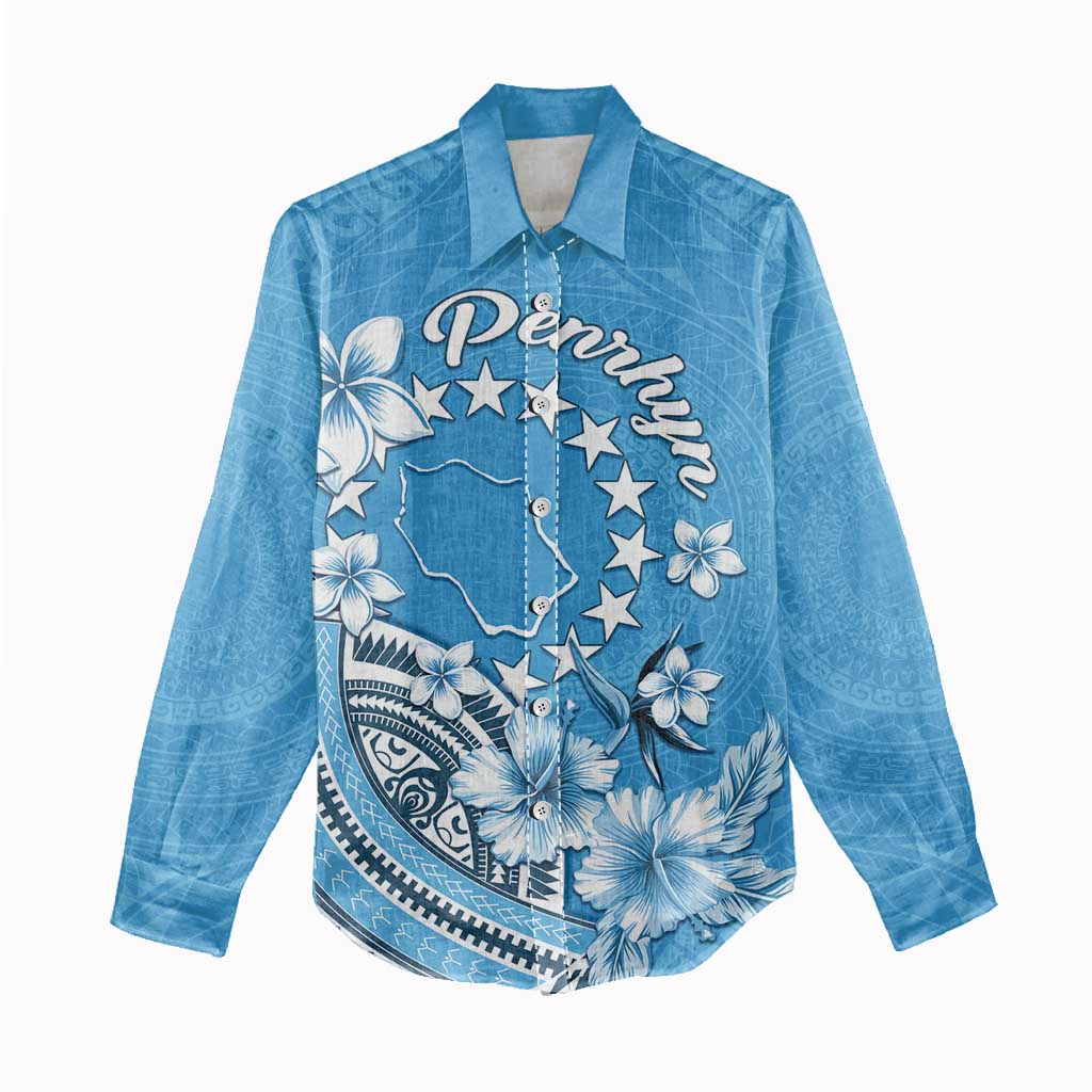 Personalised Penrhyn Gospel Day Women Casual Shirt Cook Islands Tribal Pattern