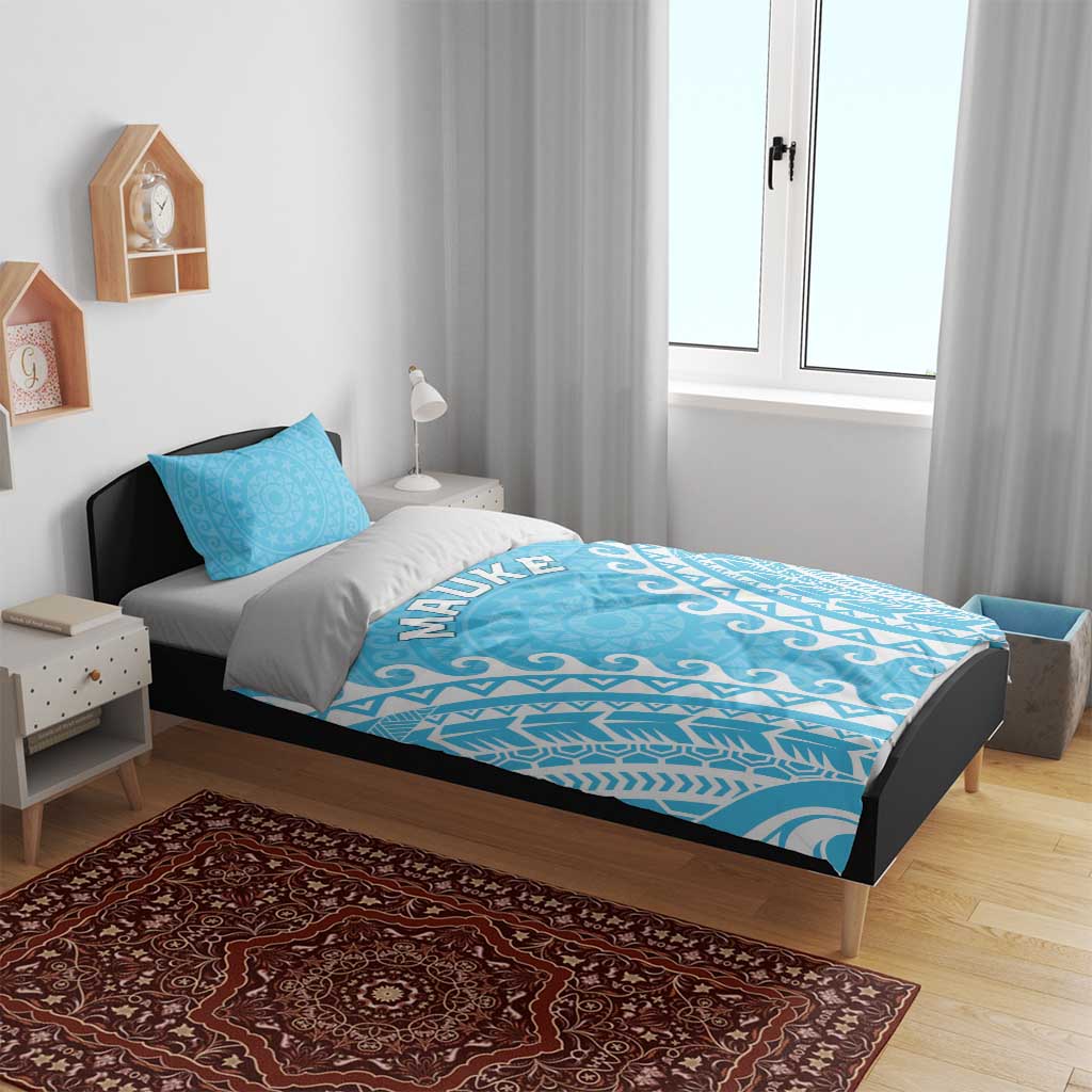 Custom Cook Islands Mauke Bedding Set Polynesian Tribal Tattoo