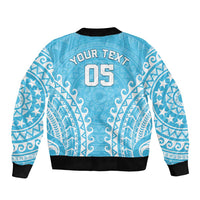 Custom Cook Islands Mauke Bomber Jacket Polynesian Tribal Tattoo