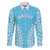 Custom Cook Islands Mauke Family Matching Off The Shoulder Long Sleeve Dress and Hawaiian Shirt Polynesian Tribal Tattoo