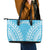 Custom Cook Islands Mauke Leather Tote Bag Polynesian Tribal Tattoo
