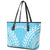 Custom Cook Islands Mauke Leather Tote Bag Polynesian Tribal Tattoo