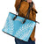 Custom Cook Islands Mauke Leather Tote Bag Polynesian Tribal Tattoo