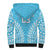 Custom Cook Islands Mauke Sherpa Hoodie Polynesian Tribal Tattoo