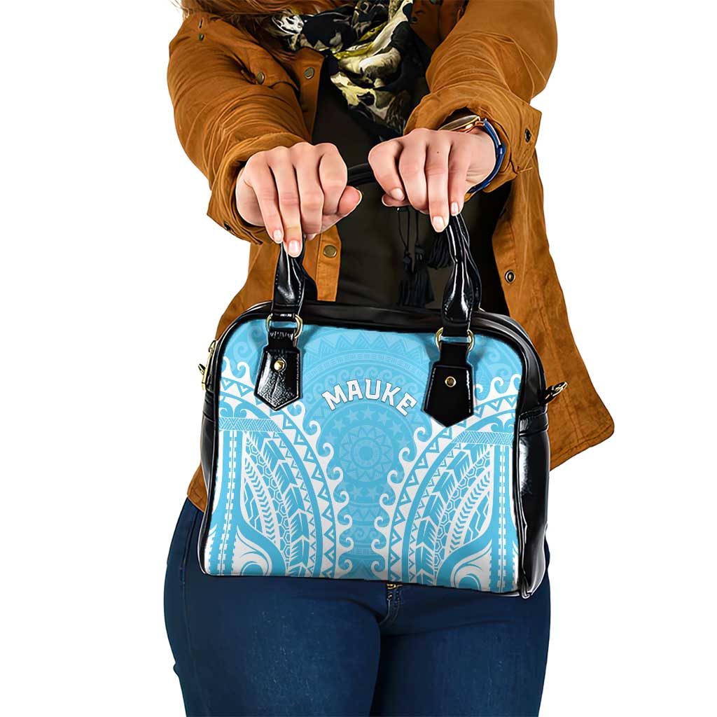 Custom Cook Islands Mauke Shoulder Handbag Polynesian Tribal Tattoo