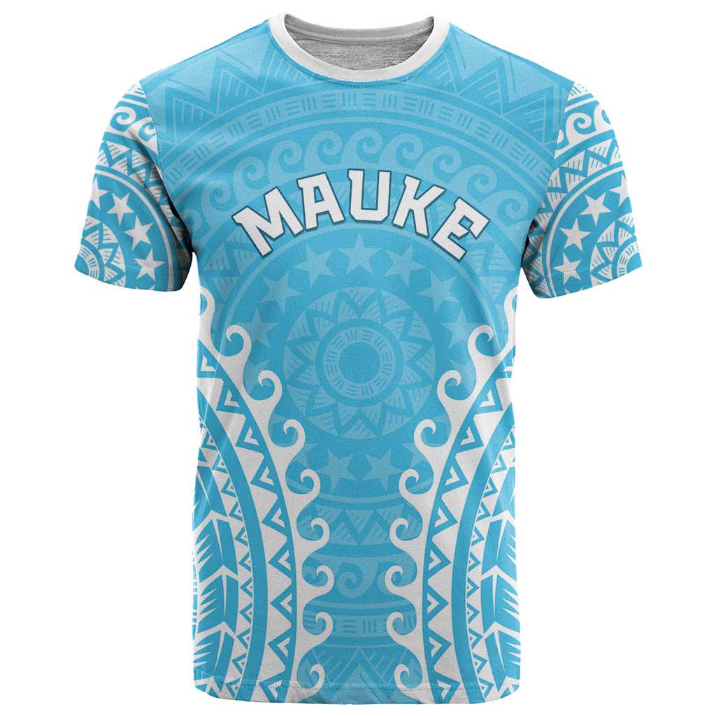 Custom Cook Islands Mauke T Shirt Polynesian Tribal Tattoo