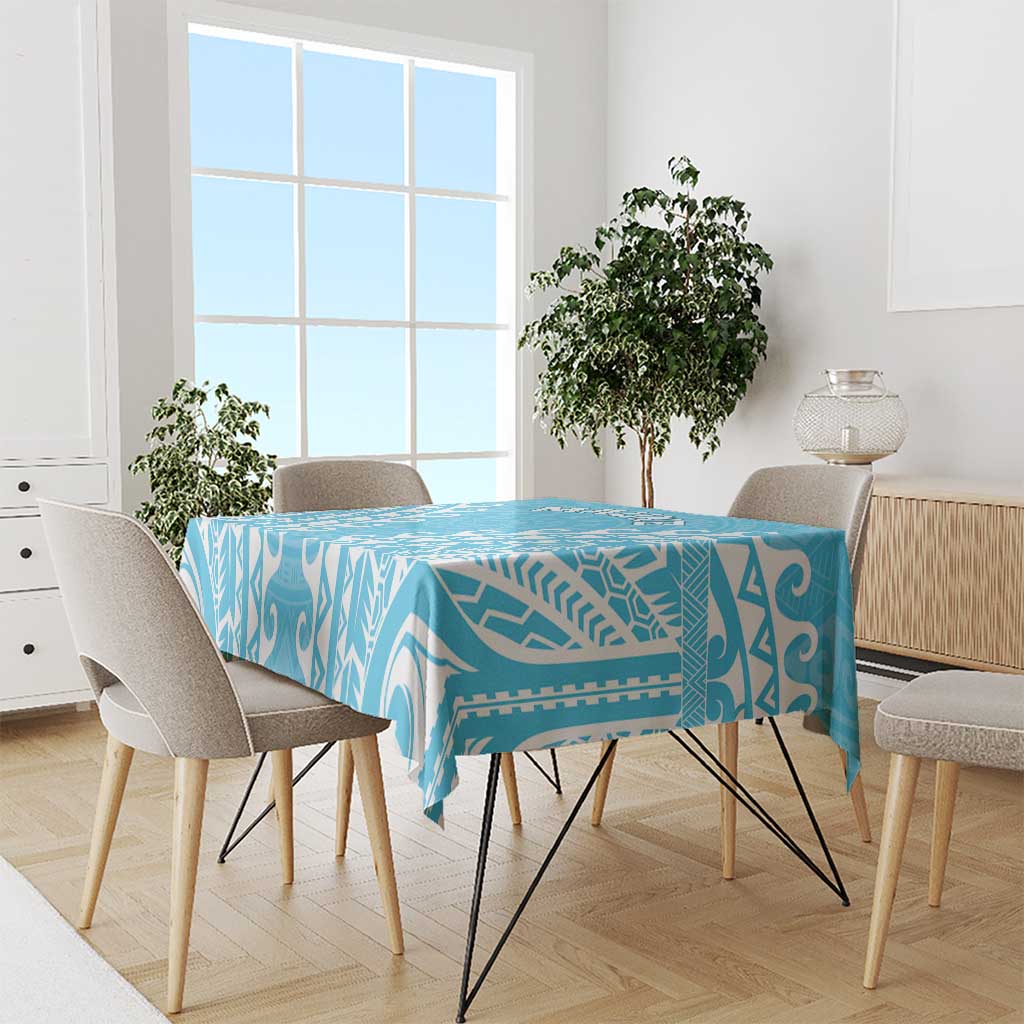 Custom Cook Islands Mauke Tablecloth Polynesian Tribal Tattoo