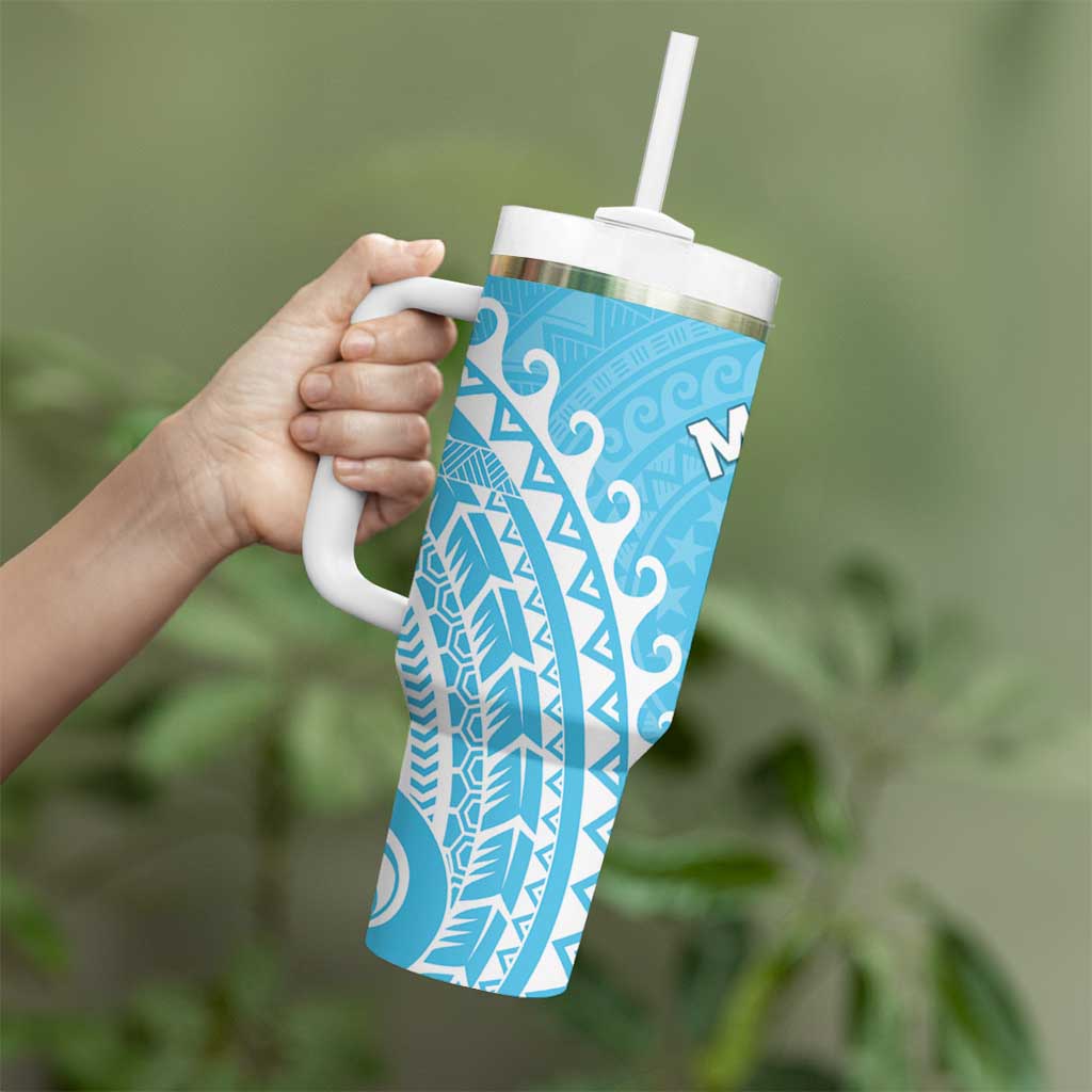 Cook Islands Mauke Tumbler With Handle Polynesian Tribal Tattoo
