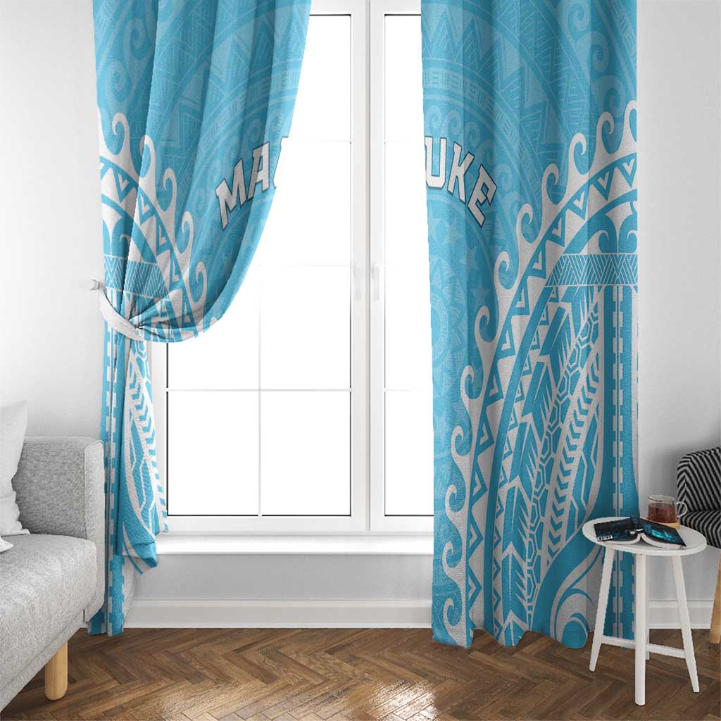 Custom Cook Islands Mauke Window Curtain Polynesian Tribal Tattoo