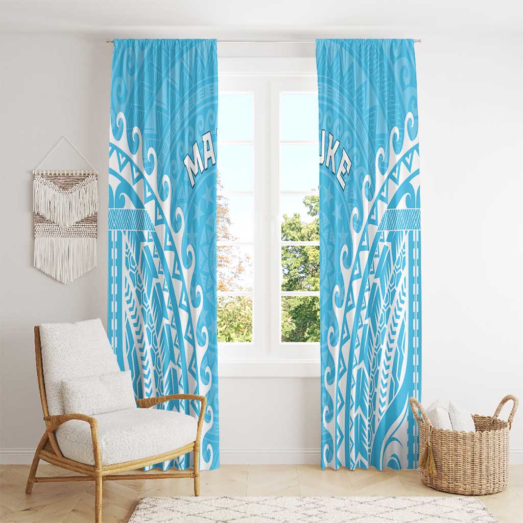 Custom Cook Islands Mauke Window Curtain Polynesian Tribal Tattoo