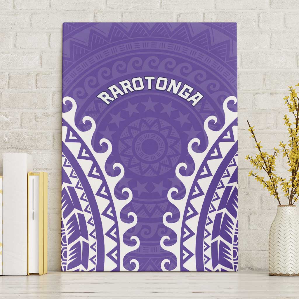 Custom Cook Islands Rarotonga Canvas Wall Art Polynesian Tribal Tattoo