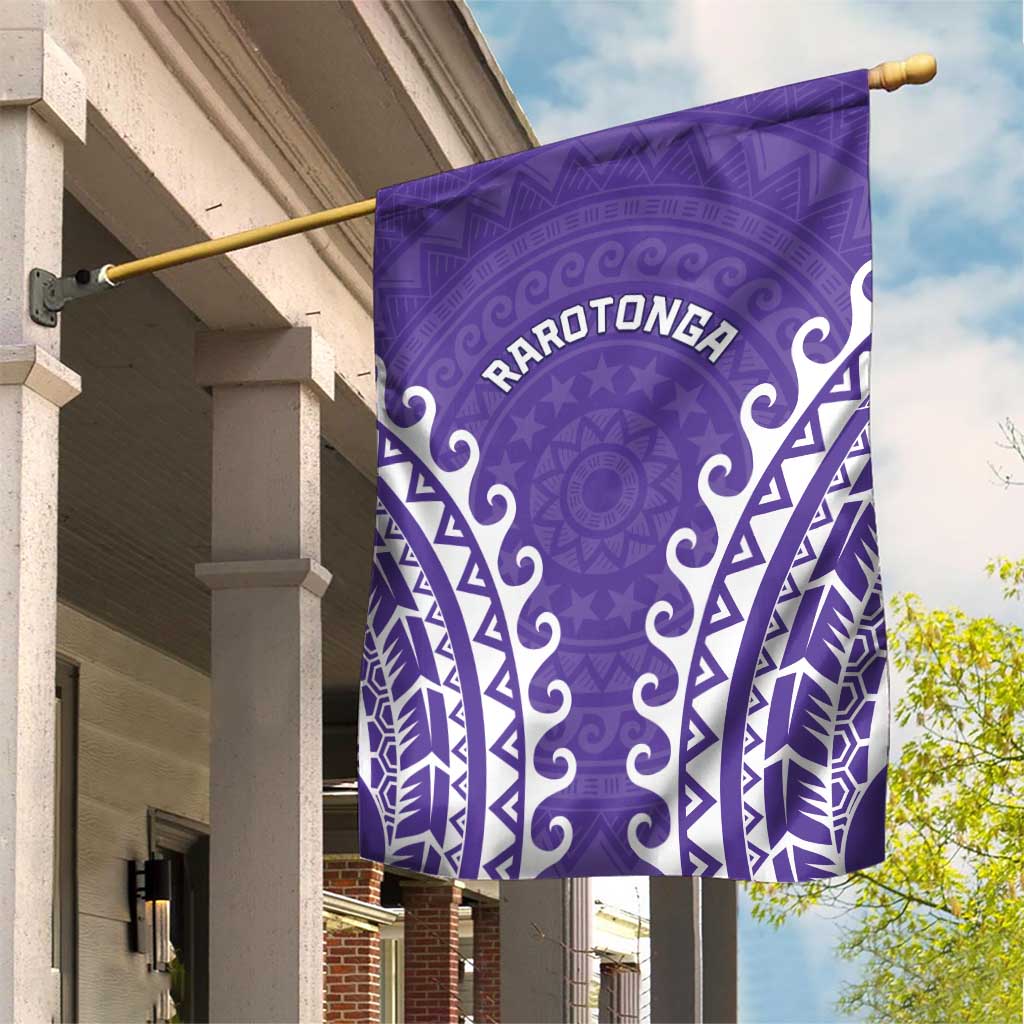 Custom Cook Islands Rarotonga Garden Flag Polynesian Tribal Tattoo