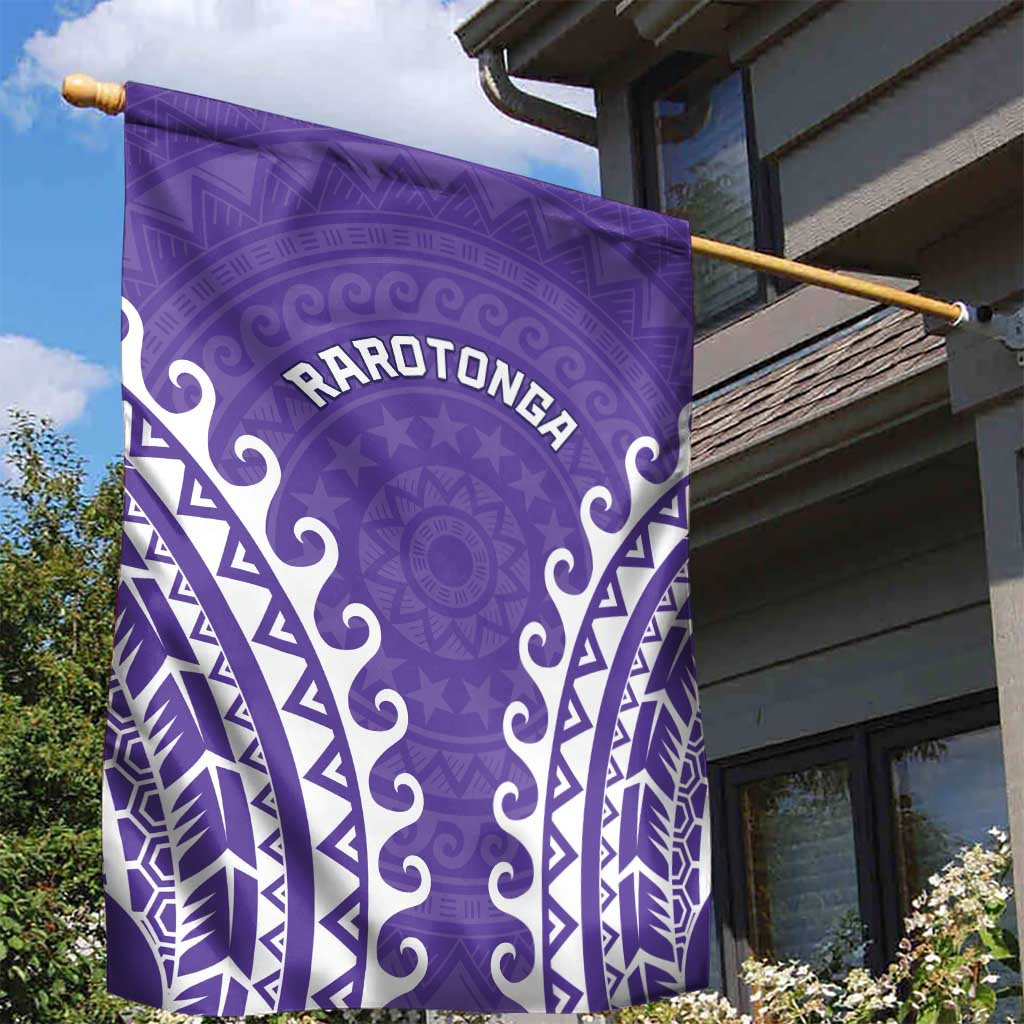 Custom Cook Islands Rarotonga Garden Flag Polynesian Tribal Tattoo