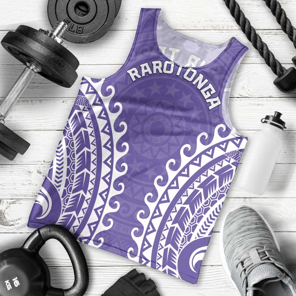Custom Cook Islands Rarotonga Men Tank Top Polynesian Tribal Tattoo