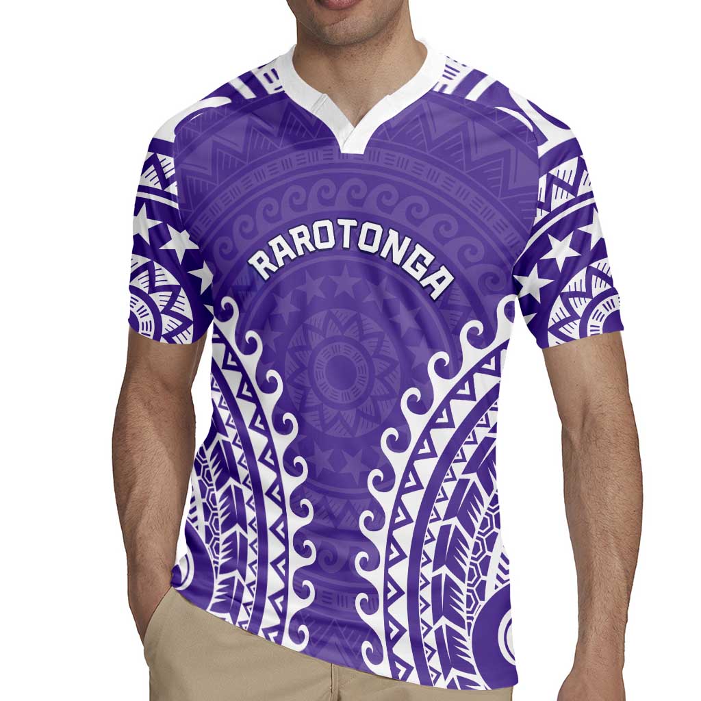 Custom Cook Islands Rarotonga Rugby Jersey Polynesian Tribal Tattoo