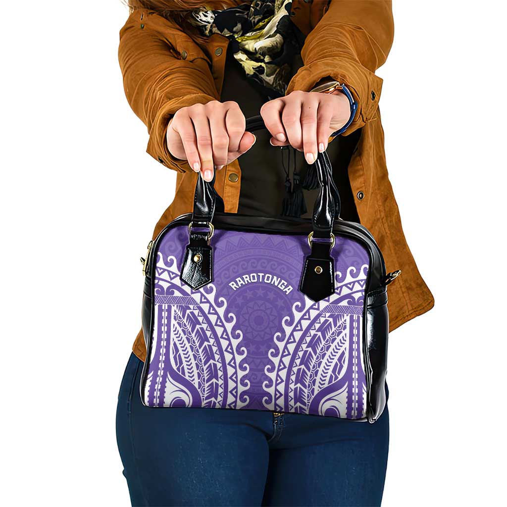 Custom Cook Islands Rarotonga Shoulder Handbag Polynesian Tribal Tattoo