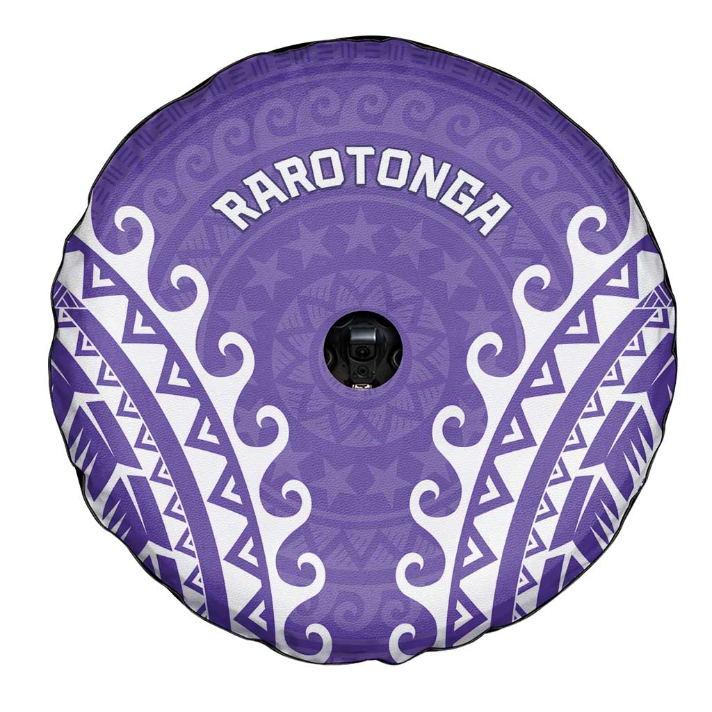 Custom Cook Islands Rarotonga Spare Tire Cover Polynesian Tribal Tattoo
