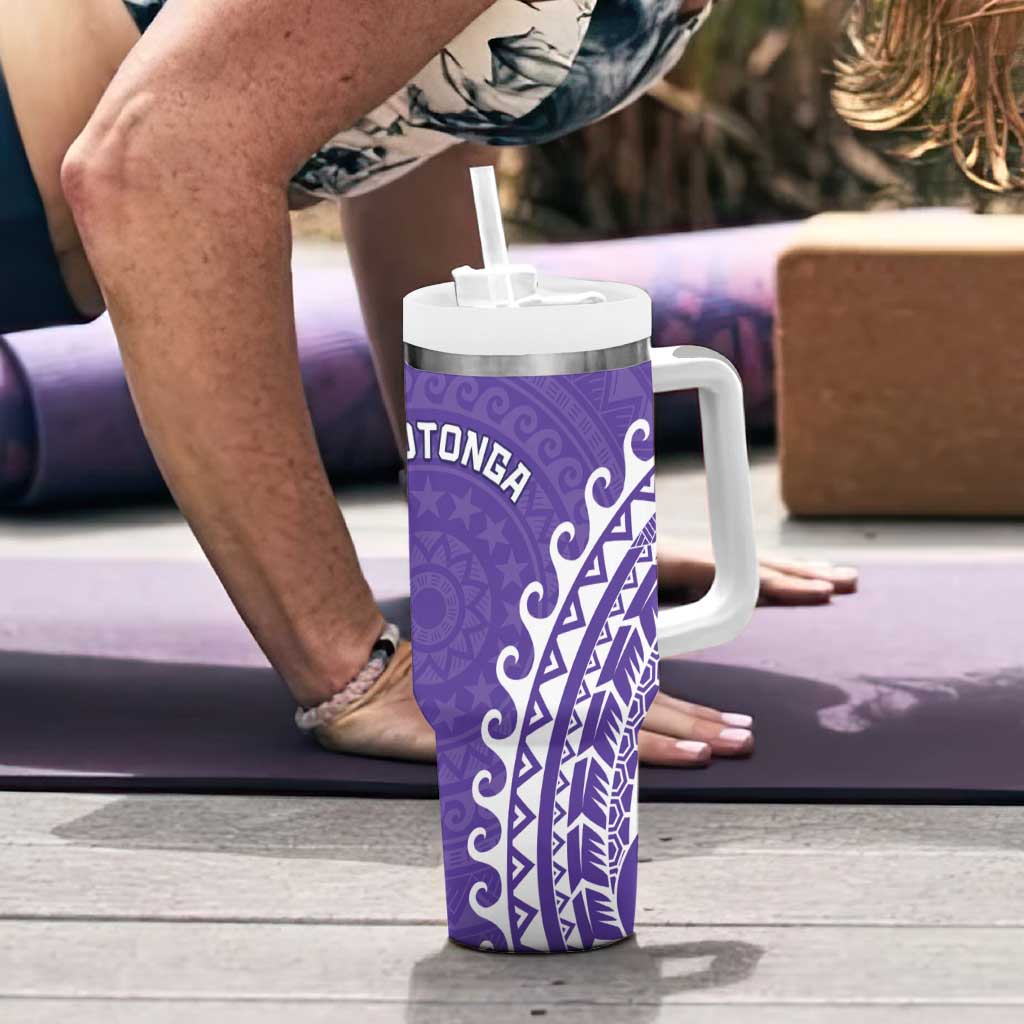 Cook Islands Rarotonga Tumbler With Handle Polynesian Tribal Tattoo